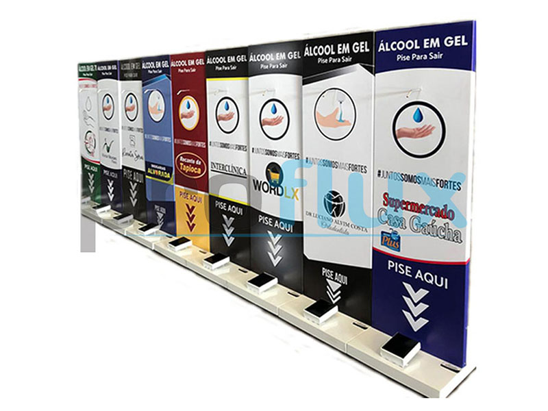 Saboneteira / Dispenser Acionamento Pedal Totem Álcool gel e Sabonete Liquido 51.285
